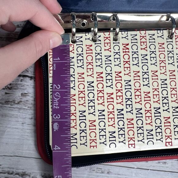Vintage Mickey Mouse Zip Around Planner Disney Personal Size 90s Y2K - Picture 15 of 16